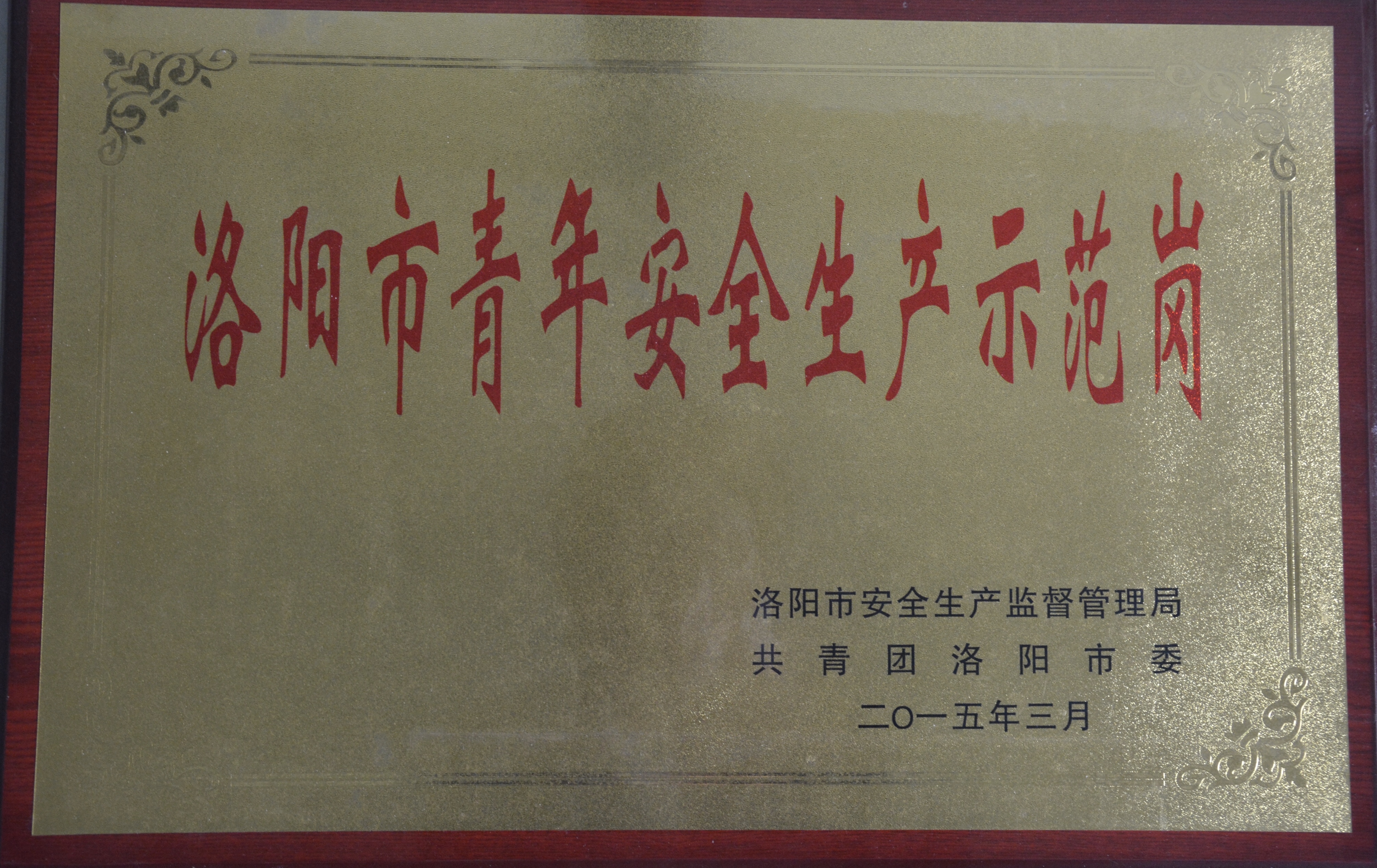 洛陽市青年安全生產(chǎn)示范崗